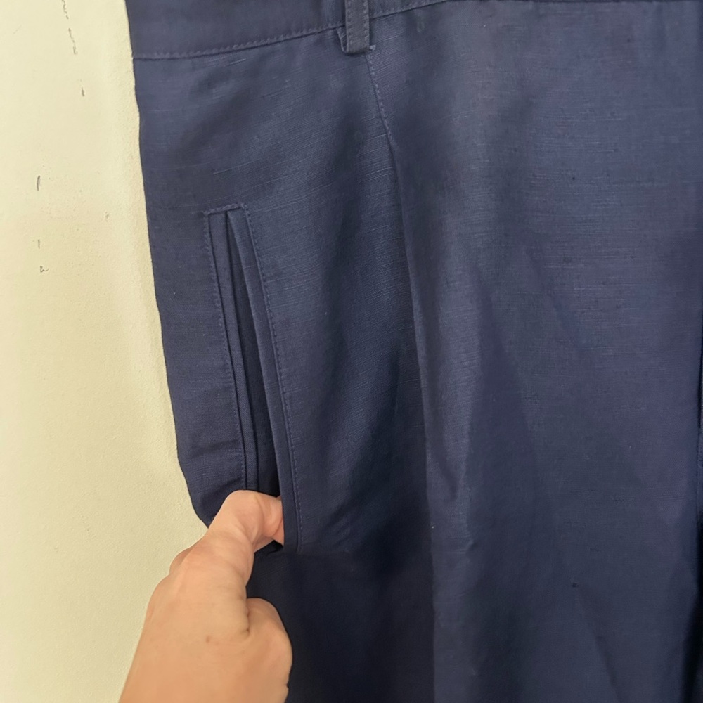 Vintage Liz Claiborne Linen blend navy Preppy size Plus 20 - Picture 2 of 8